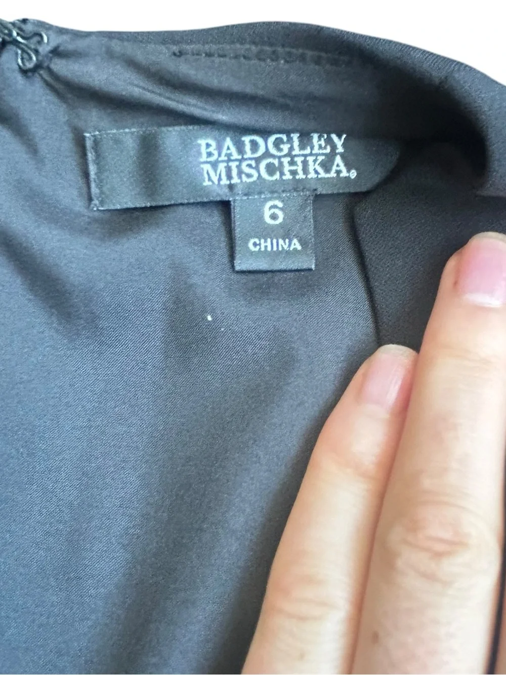 Badgley Mischka‎ Black Maxi Dress with V-Neck Size 6 - Picture 2 of 5